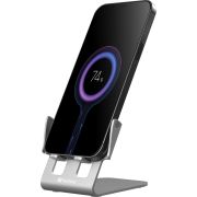 Sandberg-Wireless-Charger-Stand-15W-Alu-Smartphone-Grijs-USB-Draadloos-opladen-Snel-opladen-Binnen