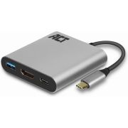 ACT-USB-C-naar-HDMI-female-multiport-adapter-met-PD-Pass-Through-60W-4K-USB-A