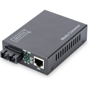Image of Digitus DN-82020-1 DIGITUS Media Converter, Multimode, 10 / 100Base-TX aan 100Base-FX, Incl. PSU SC-connector, tot 2 km 100 Mbit/s