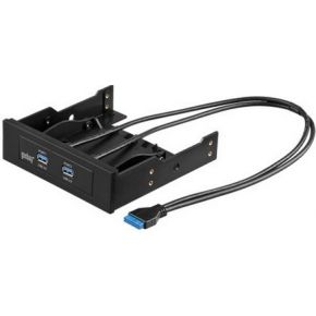 Image of USB SLOT Plate USB 3.0 2x jack - 20 PIN plug - 0.60m - Goobay