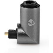 Nedis ® Optical Audio Adapter | TosLink Male - TosLink Female | 90° Angled | Aluminium