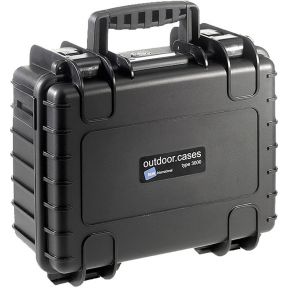Image of B&W Outdoor Case Type 3000/B zwart met GoPro 4 Inlay