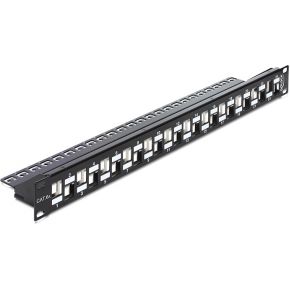 Image of Delock 19? Keystone Patch Panel 24 Port staggered with strain relief -