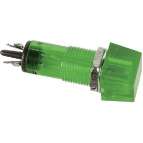 Image of Vierkante Signaallamp 11.5 X 11.5mm 12v Groen