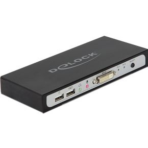 Image of 2-poorts USB DVI KVM schakelaar - Delock