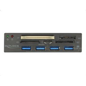 Image of DeLOCK 91493 Intern USB Zwart, Zilver geheugenkaartlezer