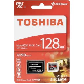 Image of Toshiba EXCERIA M302 128 GB microSDXC-kaart Class 10, UHS-I incl. SD-adapter