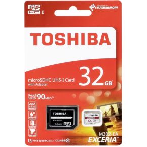 Image of Toshiba EXCERIA M302 32 GB microSDHC-kaart Class 10, UHS-I incl. SD-adapter