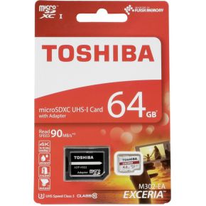 Image of Toshiba EXCERIA M302 64 GB microSDXC-kaart Class 10, UHS-I incl. SD-adapter