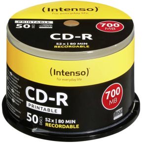 Image of 1x50 Intenso CD-R 80 / 700MB 52x Speed. printable. scr. res.