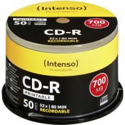 1x50 Intenso CD-R 80 / 700MB 52x Speed. printable. scr. res.