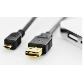 Image of ASSMANN Electronic USB A/Micro USB B 1.8m 1.8m USB A Micro-USB B Zwart