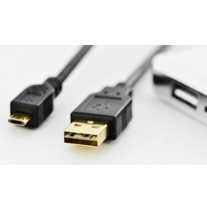 Image of ASSMANN Electronic USB A/Micro USB B 1m 1m USB A Micro-USB B Zwart