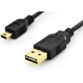 Image of ASSMANN Electronic USB A/Mini USB B 1m 1m USB A Mini-USB B Zwart