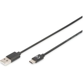 Image of ASSMANN Electronic USB C/USB A 1.8m 1.8m USB A USB C Zwart