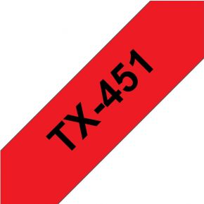 Image of Brother Gloss Laminated Labelling Tape - 24mm, Black/Red