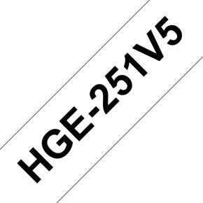 Image of Brother HG-251V5 24mm Black/White (5 Pack) High