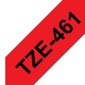 Image of Brother TZ-461 Zwart op rood labelprinter-tape