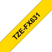 Brother-TZ-FX631-Zwart-op-geel-labelprinter-tape