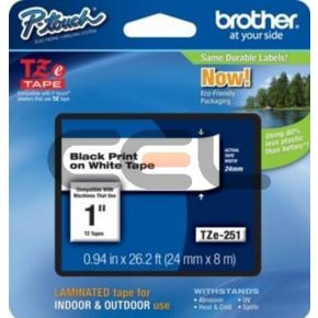Image of Brother TZE251CIV labelprinter-tape