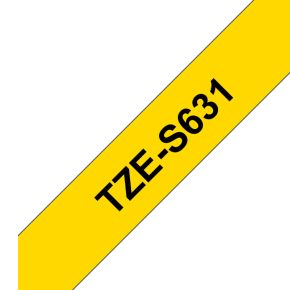 Image of Brother TZE-S631 - 12 mm Black/Yellow