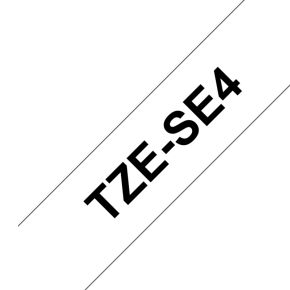 Image of Brother TZE-SE-4 - 18 mm Security tape Bl/Wh