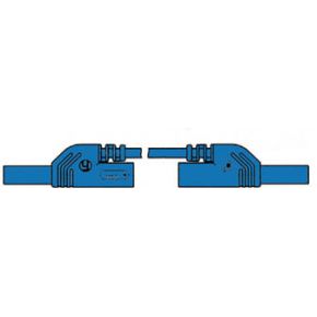 Image of CONTACT PROTECTED INJECTION-MOULDED MEASURING LEAD 4mm 25cm / BLUE (ML