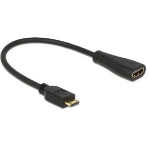 Image of DeLOCK - Cable HDMI / Mini-HDMI 0.23m Male/Female (0.23m mini-HDMI/HDMI)