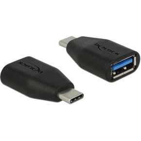 Image of DeLOCK 65519 USB 3.1 Gen 2 Type-C USB 3.1 Gen 2 Type-A Zwart kabeladapter/verloopstukje