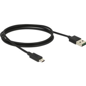 Image of DeLOCK 83844 1m USB A Micro-USB B Zwart USB-kabel