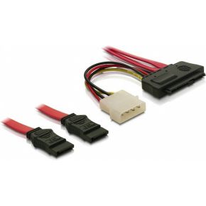 Image of DeLOCK Cable SAS 29pin > 2x SATA (SFF 8482 > 2x SATA + Power)