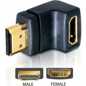 Image of DeLOCK HDMI male > HDMI female 90° down