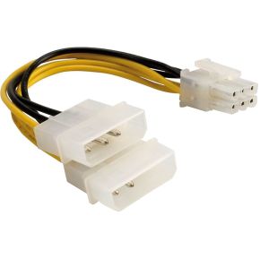 DeLOCK 82315 Power Cable for PCI Express Card - 0.15m