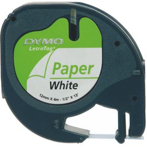 Image of DYMO 12mm LetraTAG Paper tape