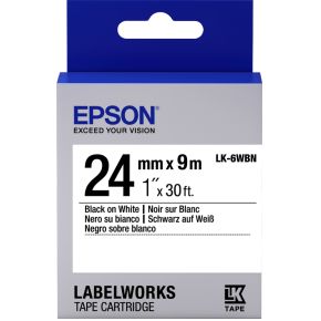 Image of Epson Label Cart Std LK-6WBN Black/White 24mm