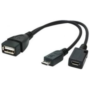 Image of Gembird A-OTG-AFBM-04 Micro USB-B USB-A Zwart kabeladapter/verloopstukje