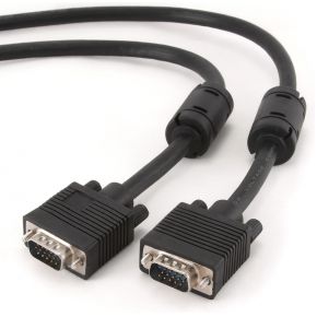 Image of CC-PPVGA-10M-B Premium VGA HD15M/HD15M Dual-shielded W/2*ferrite Core 10M Cable. Black Color