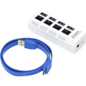 Image of 4 poorts USB 3.0 hub met voeding - Quality4All
