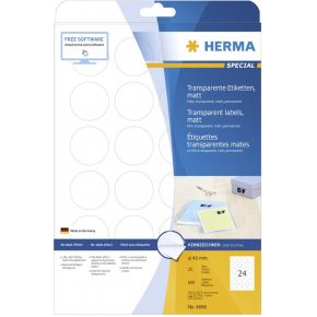 Image of Herma 4686 Etiketten Folie Transp Diam 40 Superprint