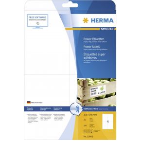 Image of Herma 10909 Etiketten (A4) 105 x 148 mm Papier Wit 100 stuks Permanent Zelfklevende etiketten, Universele etiketten Inkt, Laser, Kopie