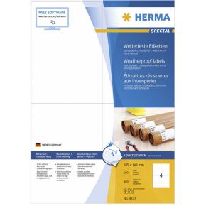 Image of HERMA Etiketten papier weerbestendig wit 105x148 A4 LC