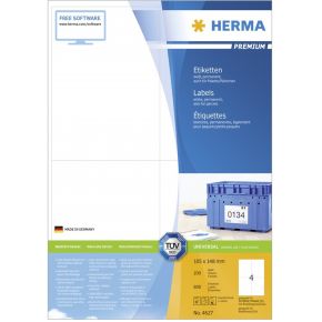 Image of HERMA Etiketten wit 105x148 Premium A4 800 st.
