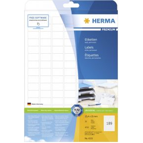 Image of Herma 4333, Universele etiketten Premium,, Wit, 4725 stuks
