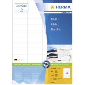 Image of HERMA Etiketten wit 52.5x21.2 Premium A4 5600 st.