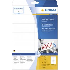 Image of HERMA Etiketten wit Movables/verwijd. 105x42.3 mm A4 350 st.