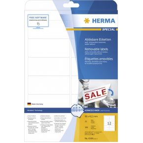 Image of HERMA Etiketten wit Movables/verwijd. 96x42.3 A4 300 st.