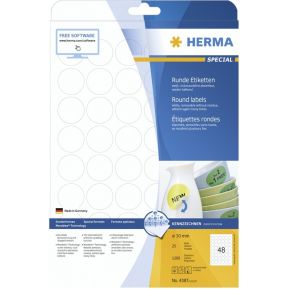 Image of HERMA Etiketten wit Movables/verwijd. Ã˜ 30 A4 1200 st.