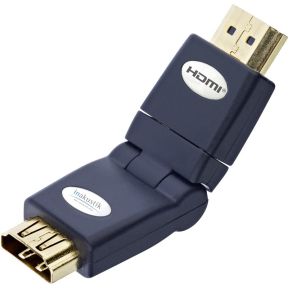 Image of HDMI Adapter [1x HDMI-stekker - 1x HDMI-bus] Zwart Vergulde steekcontacten, High Speed HDMI met ethernet Inakustik