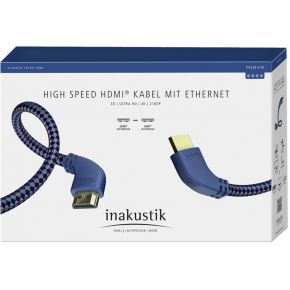 Image of In-akustik Premium HDMI kabel m. Ethernet 90- gehoekt 8.0 m