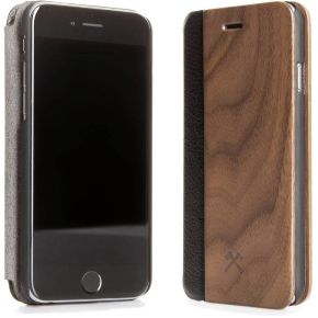 Image of Woodcessories EcoFlip Business iPhone 5 5s SE walnoot+leder